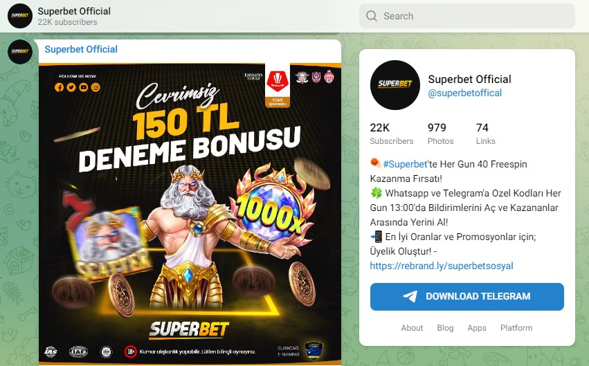 Superbet Telegram
